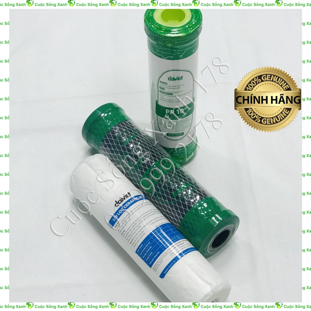 Combo 3 lõi lọc nước Đại Việt Số  dành cho máy lọc nước RO