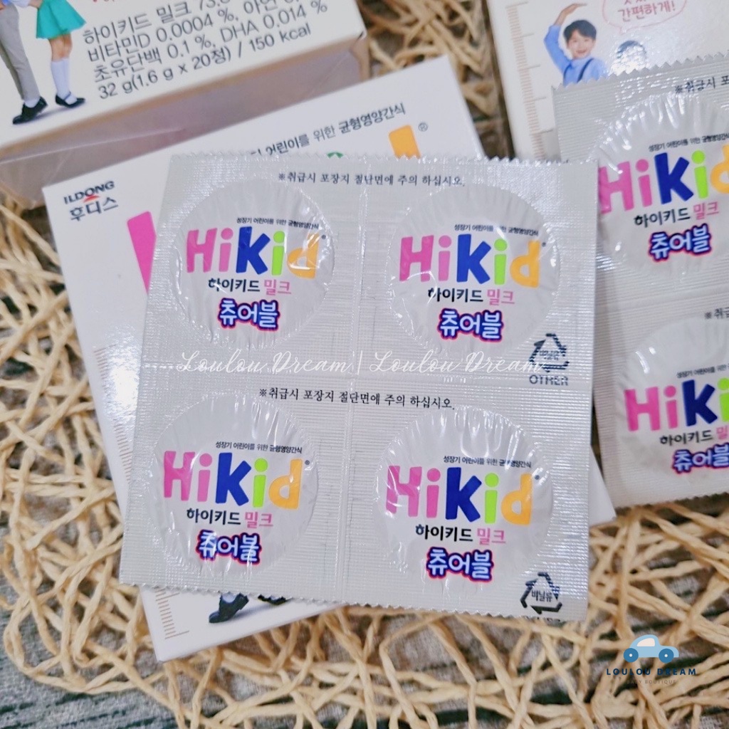 Sữa Tươi HIKID Dạng Kẹo Hàn Quốc (hộp 60 viên) cho bé