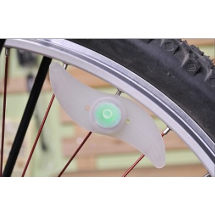 Đèn Led Phát Sáng Gắn Bánh Xe Đạp Leo Núi Hình Chiếc Lá Nhiều Màu Sắc