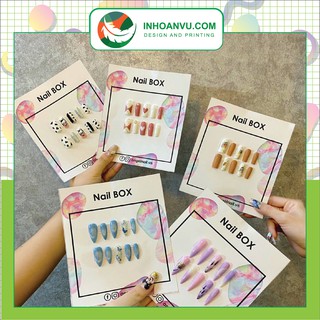 IN 500C CARD NAIL BOX KÍCH THƯỚC 9X10CM - THIẾT KẾ THEO YÊU CẦU