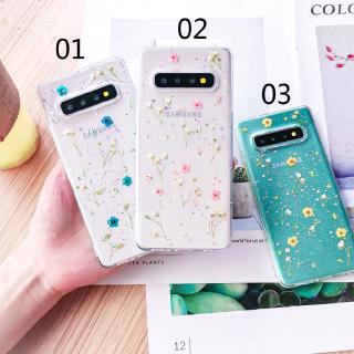 Ốp điện thoại dẻo trong suốt hình hoa khô cho Samsung Galaxy S10 S9 Plus S10 S9 Note 8 9 10+ Pro