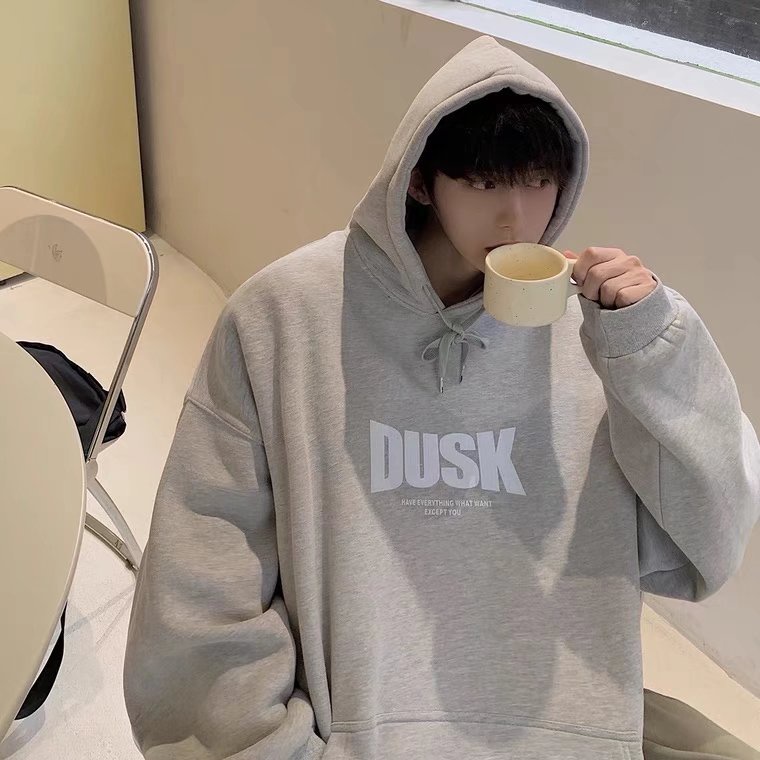 Áo hoodie Thể Thao Dáng Rộng In Chữ Phong Cách Hip Hop Đường Phố Nhật Bản Thời Trang Mùa Đông Cho Nam [M-5XL]