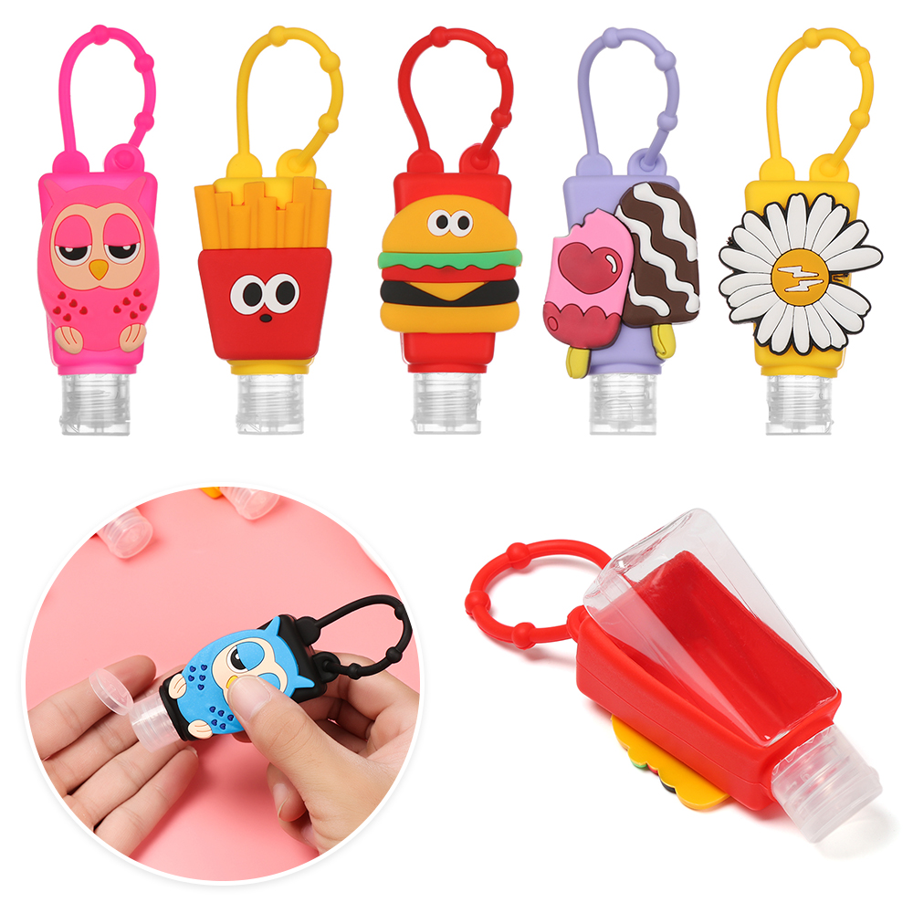 1 Bình Đựng Kem/Trái Cây/Bánh Hamburger Bằng Silicone Dung Tích 30ML Có Thể Đổ Đầy Tiện Lợi