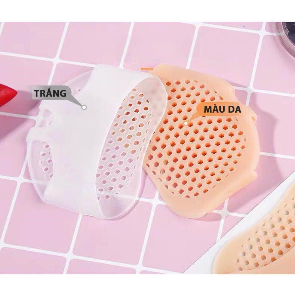 Lót giày silicon đệm êm bàn chân trước, cao su tổ ong mềm và thoáng khí màu da