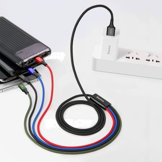 Cáp sạc 4 in 1 ( Micro Usb, Type C, Lightning )Baseus