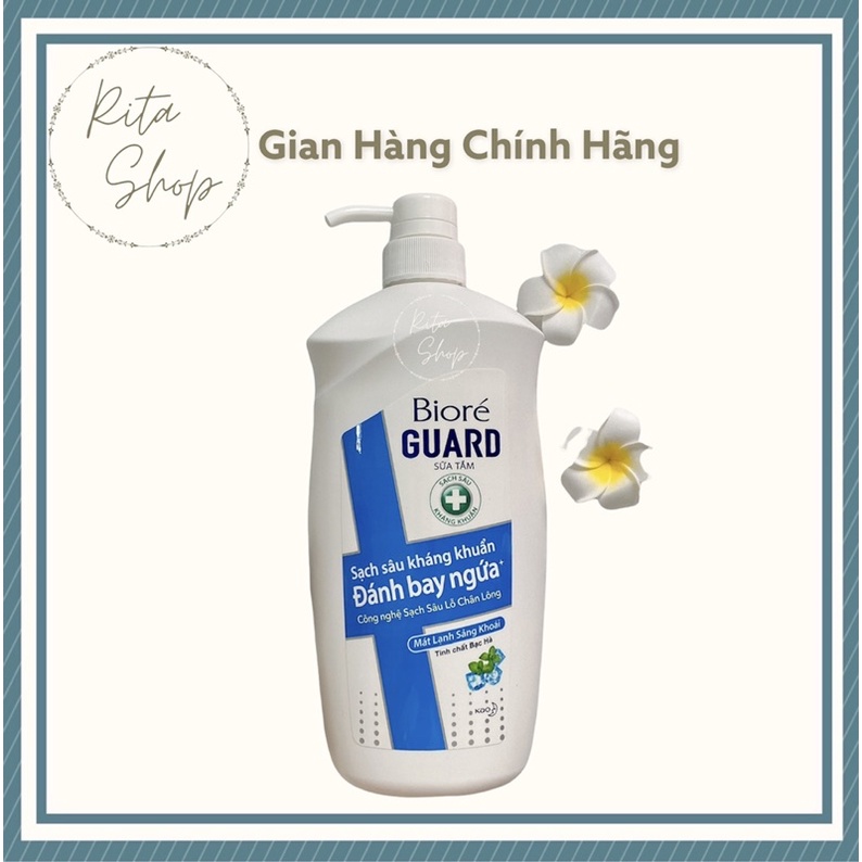 Sữa tắm Biore Guard mát lạnh kháng khuẩn, sạch mịn 800g