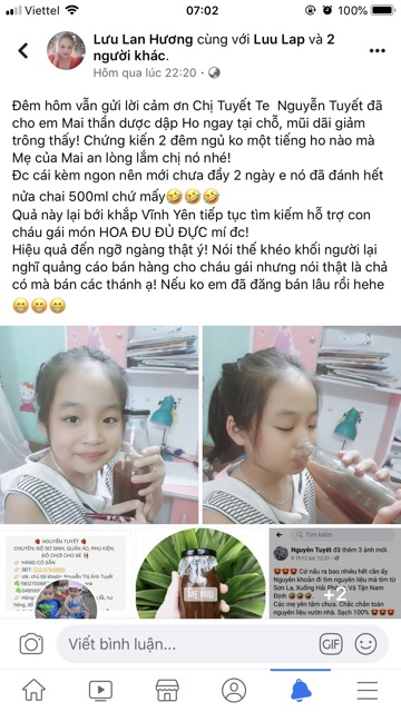 SIRO HO - ĐỜM - SỔ MŨI -THẢO DƯỢC HÚNG CHANH MẸ MIU