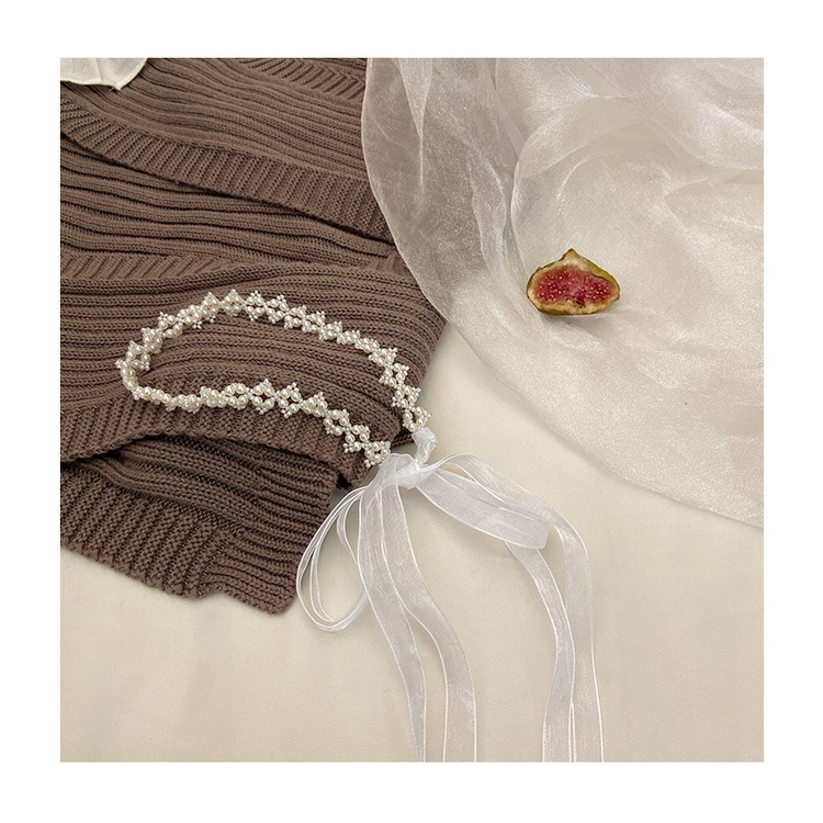 Bờm Tóc Tết Dây Hoạ Tiết Hoa Nhí Dễ Thương Năng Động Cho Nữ