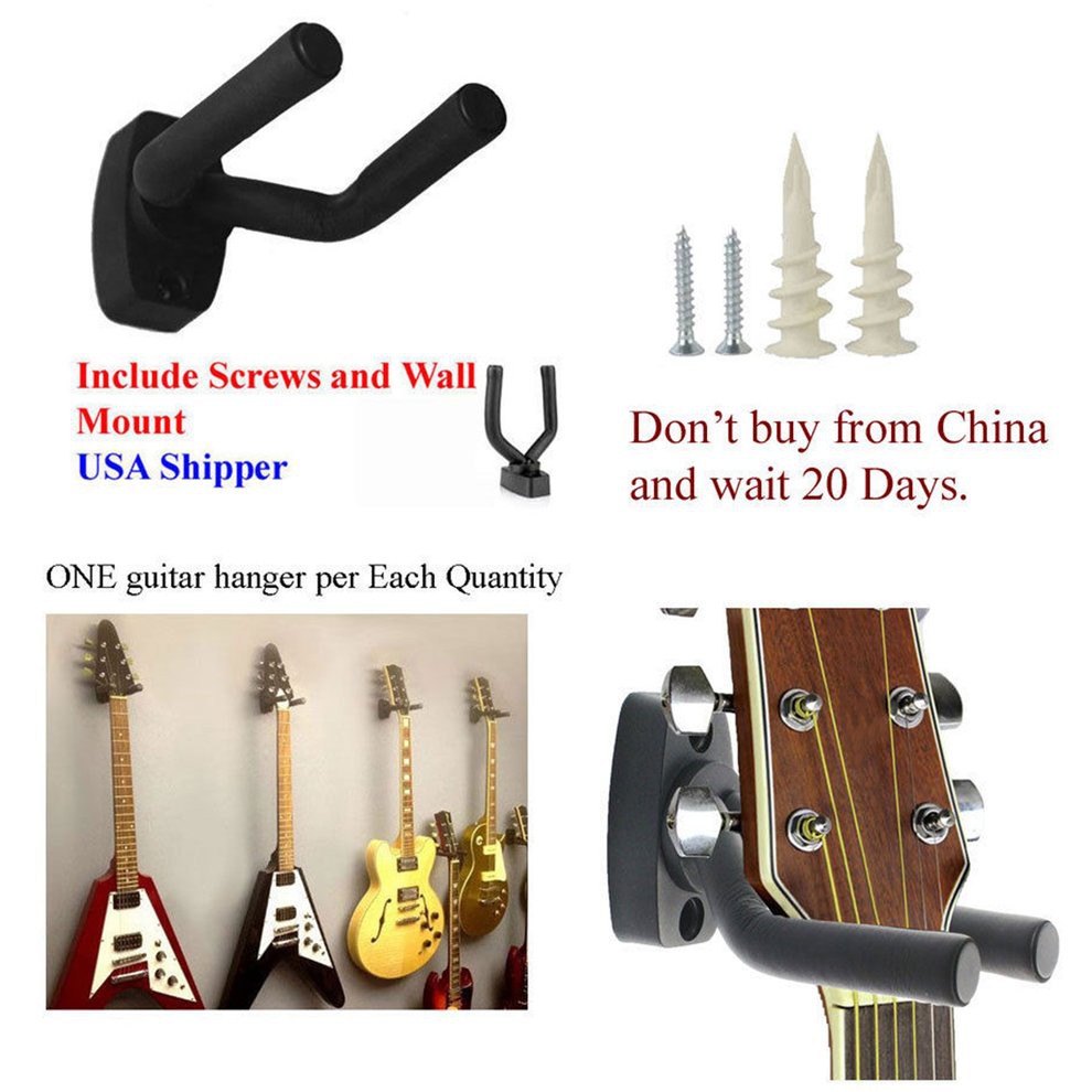 1 Giá Đỡ Đàn Guitar / Ukulele Gắn Tường Chống Trượt Tiện Dụng