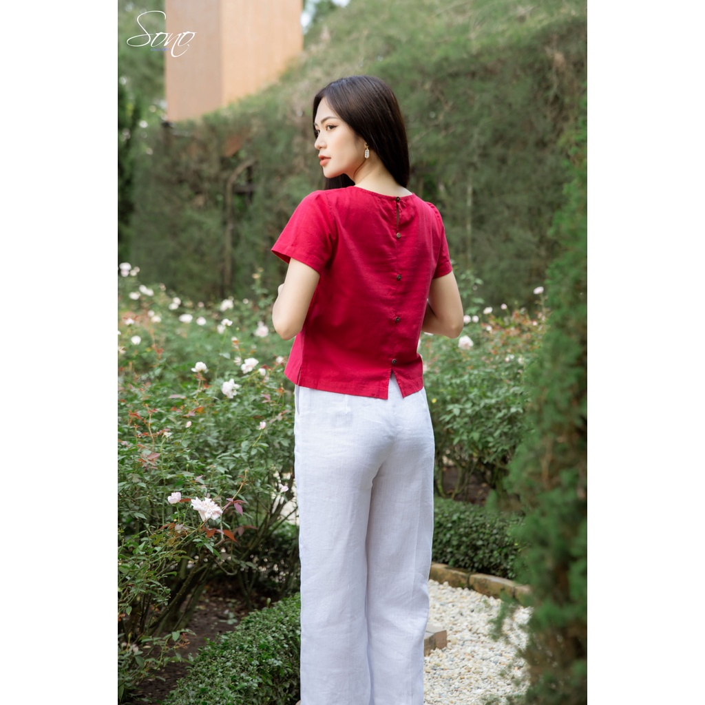 SONO - Quần Dài Linen Ống Suông Chất Liệu Linen Hàng Thiết Kế Chuẩn Từng Đường Kim Mũi Chỉ Fom Chuẩn