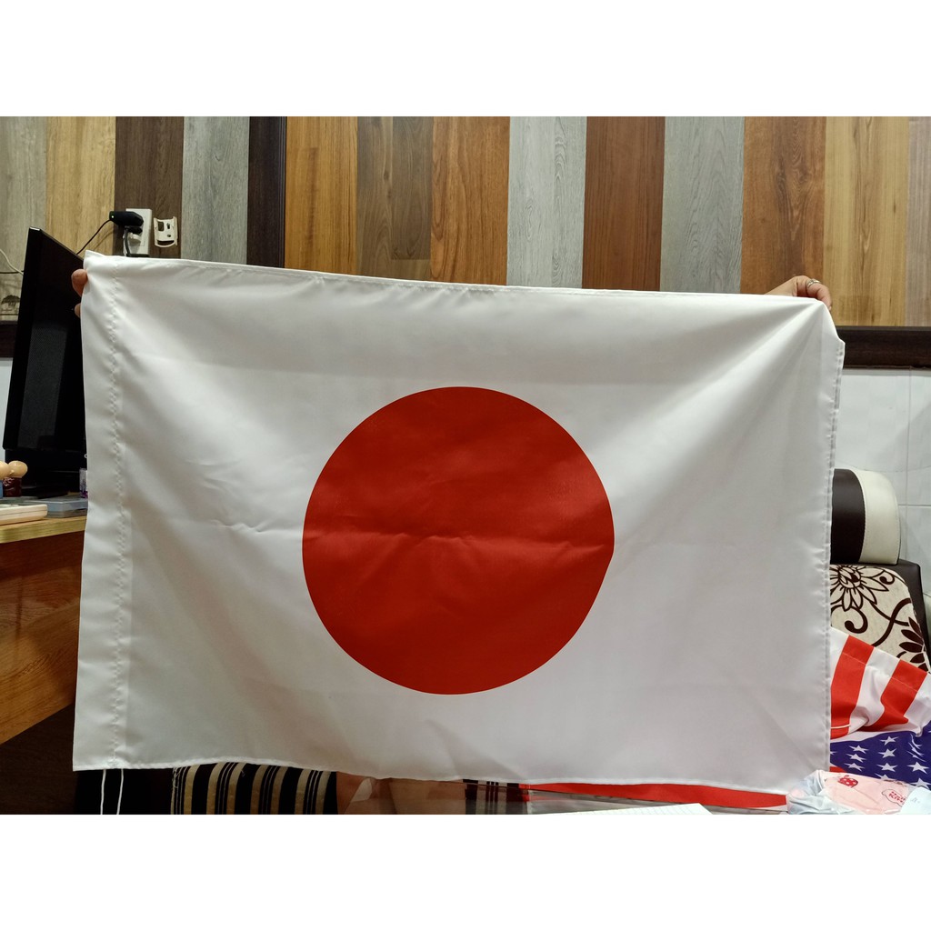Cờ Nhật Bản, cờ quốc kỳ Japan in kỹ thuật số chất lượng cao - Kích thước 60 x 90cm