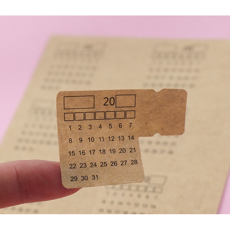 Decorme Note phân trang Clalender Sticker trang trí sổ, sổ còng, sổ planner, bullet journal