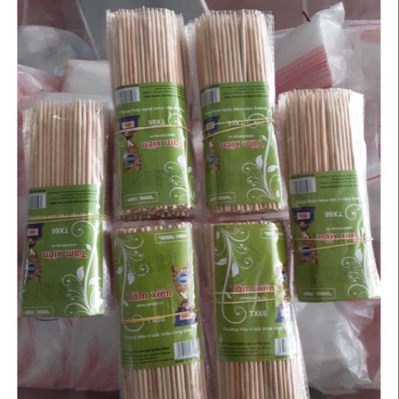 5 gói tăm xiên - tăm xiên thịt - xúc xích loại 15cm