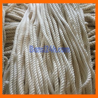 Dây thừng se macrame, dây cotton  màu kem và màu ngà ( 2mm, 3mm, 4mm, 5mm, 6mm,7mm ,8mm, 10mm).