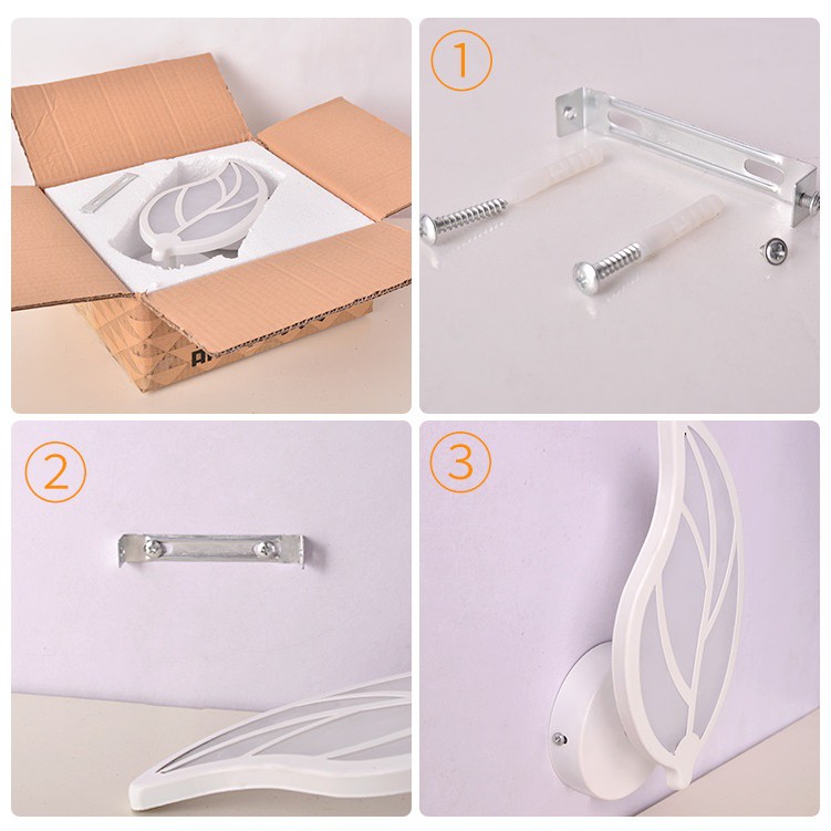 Đèn treo tường giá rẻ C6460 hình lá hiện đại, trang trí phòng khách, phòng ngủ, bảo hành 12 tháng