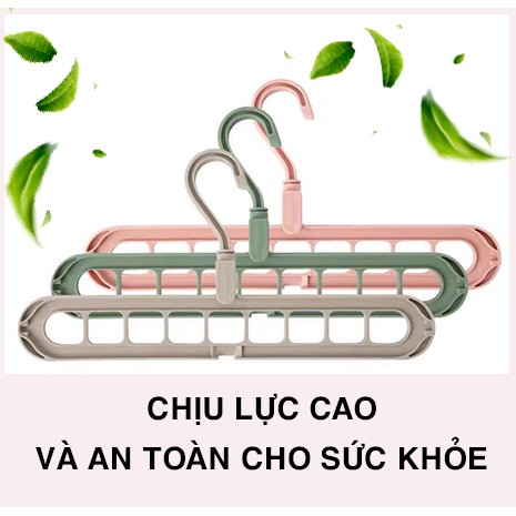 Móc/Giá Treo Quần Áo Đa Năng 9 Lỗ Bằng Nhựa - Siêu Bền, Siêu Tiết Kiệm Diện Tích [MÓC 9 LỖ MÀU NGẪU NHIÊN][TẶNG QUÀ]