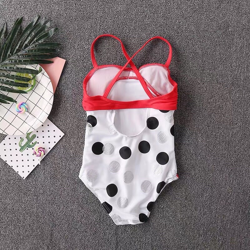 Đồ bơi bé gái liền thân, bikini bé gái liền thân kèm mũ tròn xinh xắn