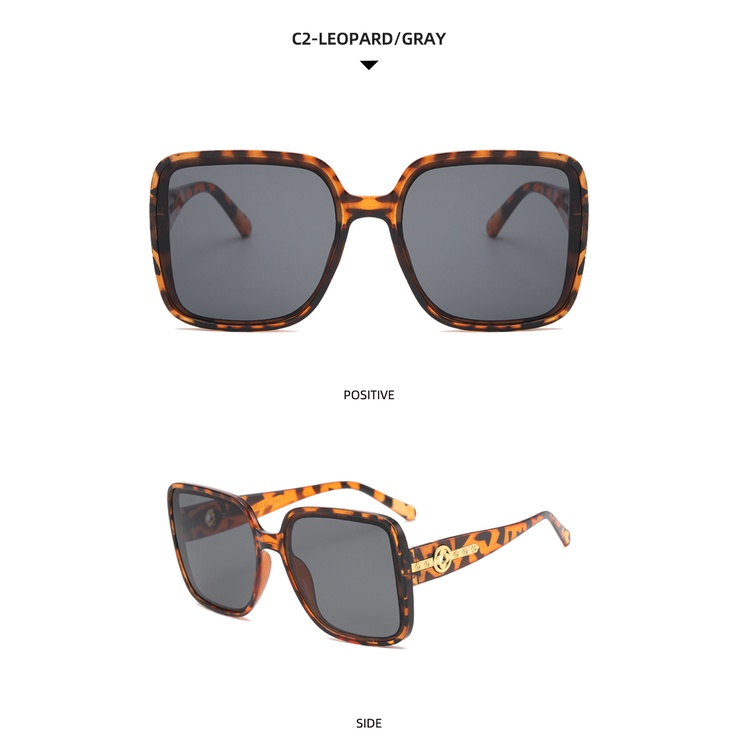 Kính mát gọng vuông lớn phong cách châu Âu thời trang 2021