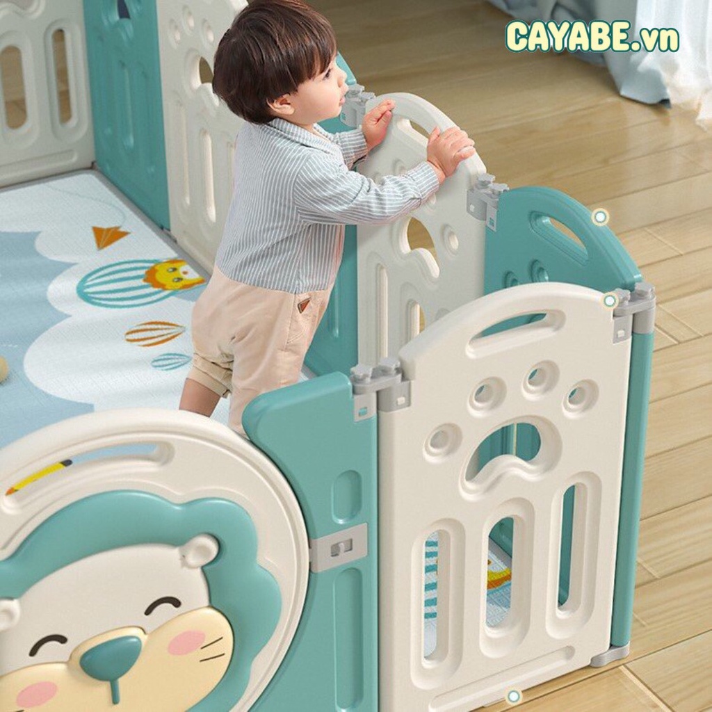 Quây bóng nhựa cho bé sư tử gấp gọn CAYABE size 1m8 x 2m màu xanh lá