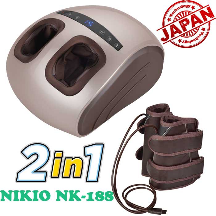 [Mã 253FMCGSALE giảm 8% đơn 500K] Máy Massage Chân Áp Suất Khí 2in1 Nhật Bản Nikio NK-188 Chính Hãng