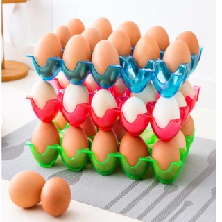 Combo 2 Khay Đựng Trứng 15 Ô, giao màu ngẫu nhiên