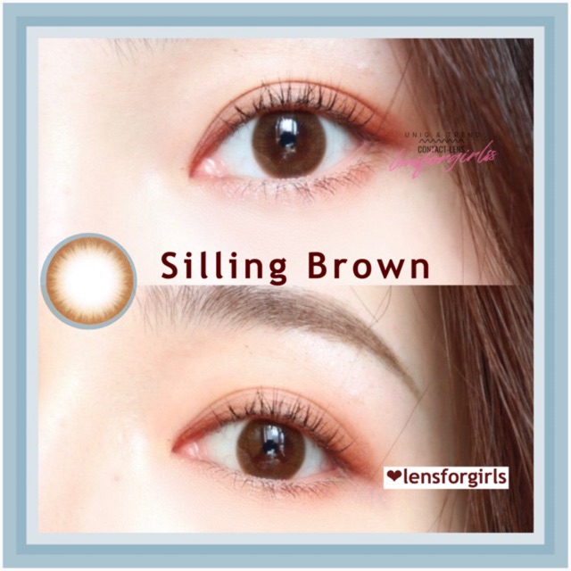 &lt;MẪU CLEAR&gt; Kính áp tròng SILLING BROWN - Silicone Hydrogel của Lensme (HSD: 1 tháng)