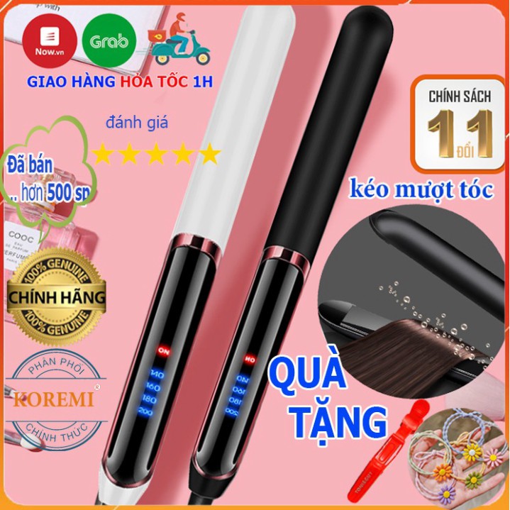 Máy kẹp, duỗi, ép tóc,uốn cúp xoăn lọn đa năng Koremi NA_8868 Bán chạy số 1[ Tặng kèm kẹp vịt + Quà tặng ]