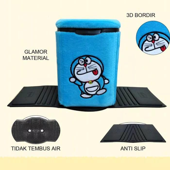 Thùng Rác Mini Hình Doraemon Màu Xanh Dương Độc Đáo Trang Trí Nội Thất Xe Hơi