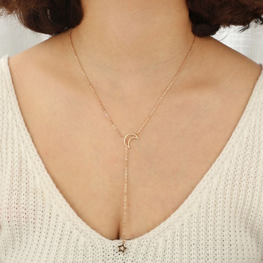 vòng cổ Choker Mặt Hình Ngôi Sao / Mặt Trăng Nhiều Màu Thời Trang Cho Nữ