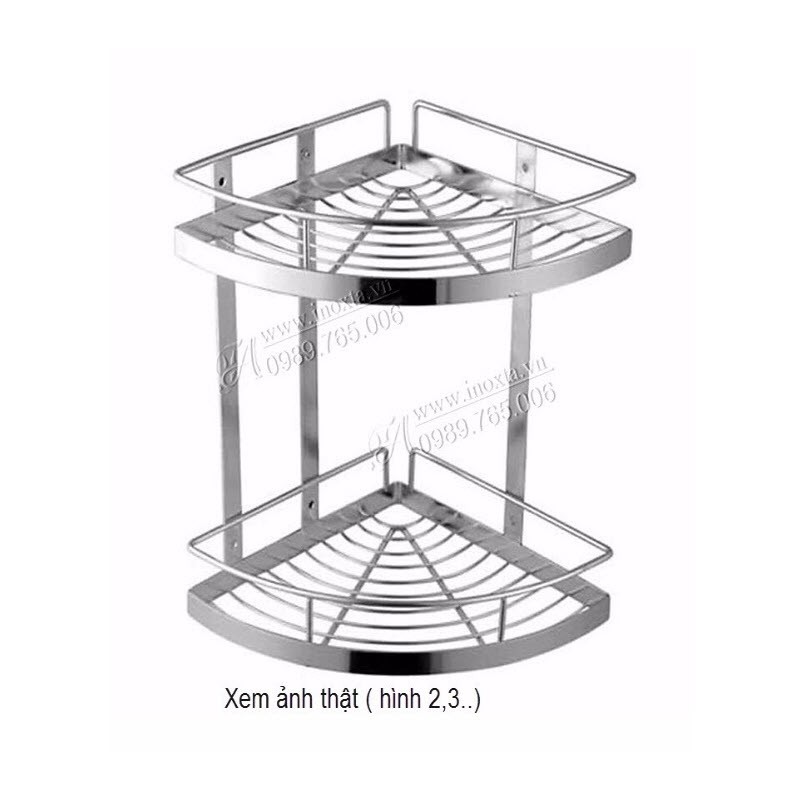 Kệ góc inox 304 - Kệ góc phòng tắm 2 tầng KG2020