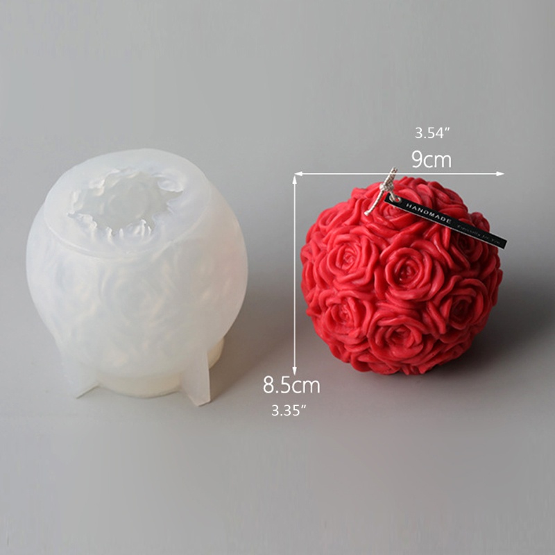 Sa Khuôn Silicone Hình Hoa Hồng Làm Đồ Chơi DIY