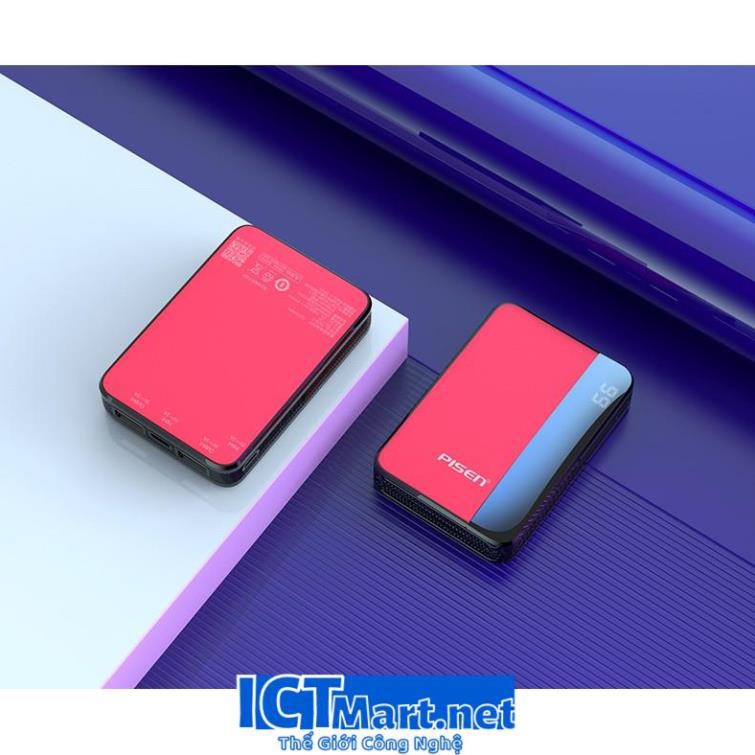 Sạc dự phòng Pisen Skew Led 10000mAh - Hàng chính hãng