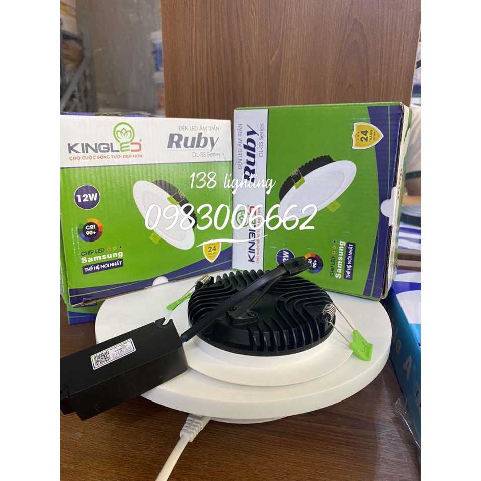 Đèn led âm trần Kingled Series Ruby 8w 12w chính hãng Cao Cấp