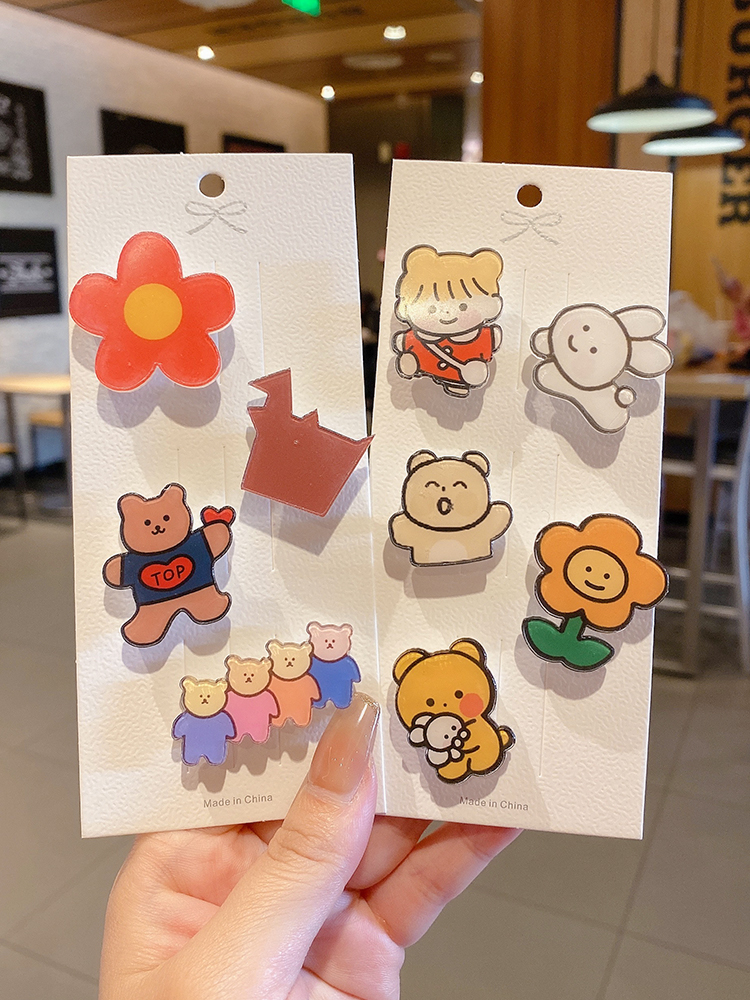 Ghim cài hình nhân vật hoạt hình dễ thương phong cách Hàn Quốc trang trí túi xách cho trẻ