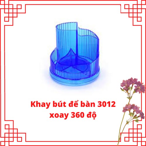 Khay bút để bàn 3012 xoay 360 độ giao màu ngẫu nhiên