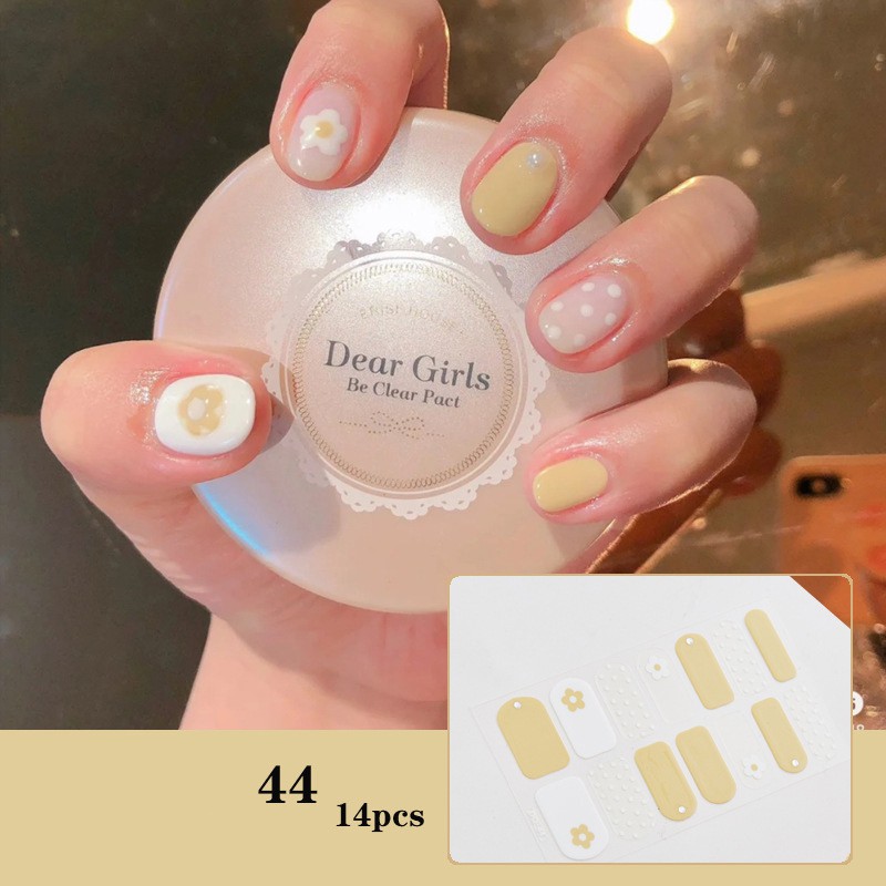 Bộ dán móng tay nail sticker mới về gồm 14 móng, không thấm nước, có độ đàn hồi tốt [MTQH41D55]