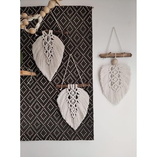macrame lá treo tường mini