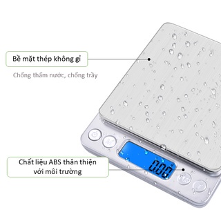 Cân tiểu ly điện tử nhà bếp mini làm bánh đồ ăn nguyên liệu chính xác cao tặng kèm pin