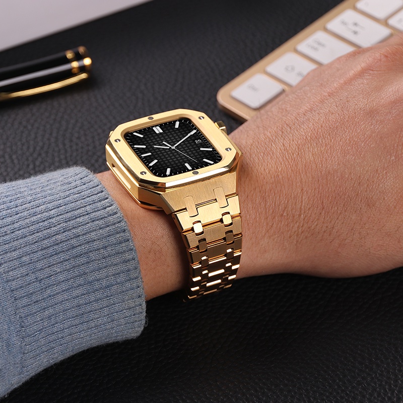 jansin Modification Mod Kit Dây đeo Có Khung Cho apple watch 8 45mm 44mm iwatch series 8 7 6 SE 5 4