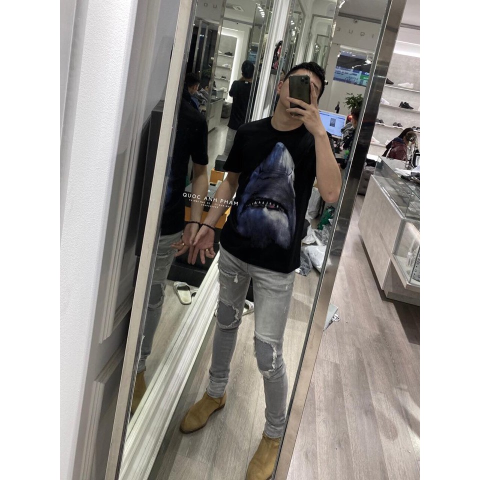 🌟 Áo thun không cổ cá mập hot hit mặc nam nữ, đơn đôi nhóm siêu đẹp