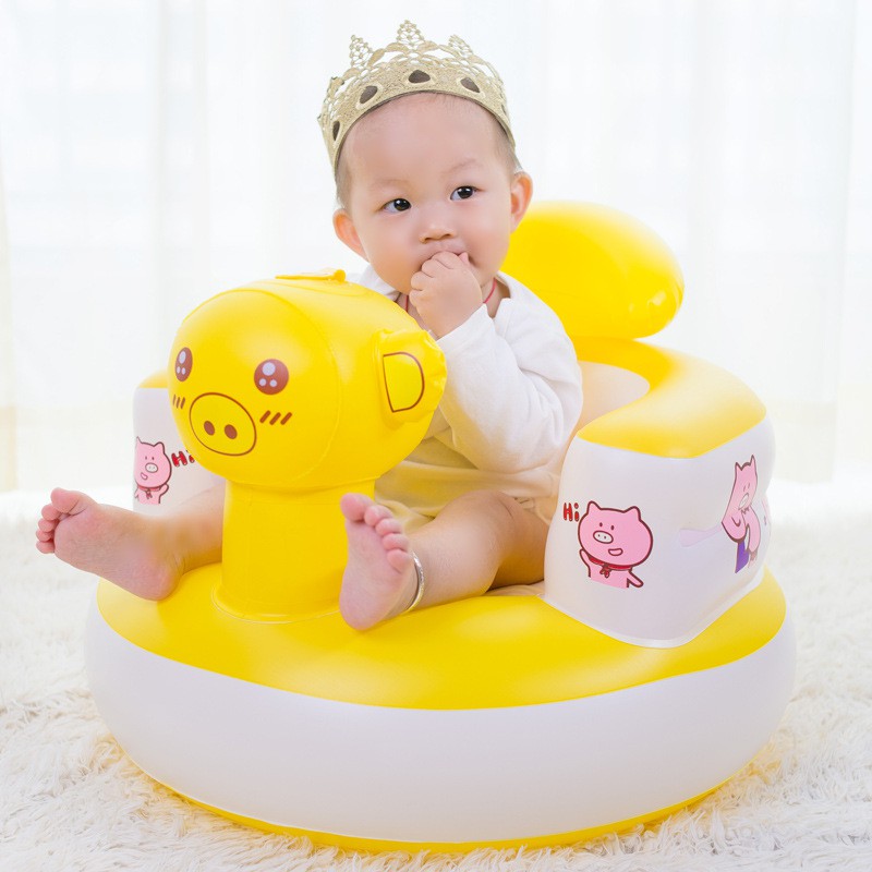 Ghế tập ngồi - ghế phao tập ngồi cho bé hình heo ngộ nghĩnh chống gù lưng và an toàn cho bé