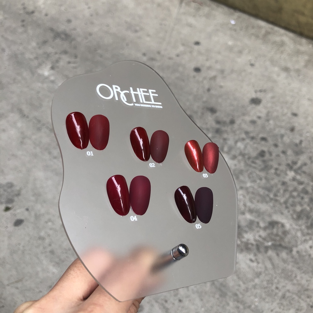 Sơn gel móng tay , set sơn gel đỏ đô , đỏ mận 6 màu  , 15 ml tặng kèm bảng màu