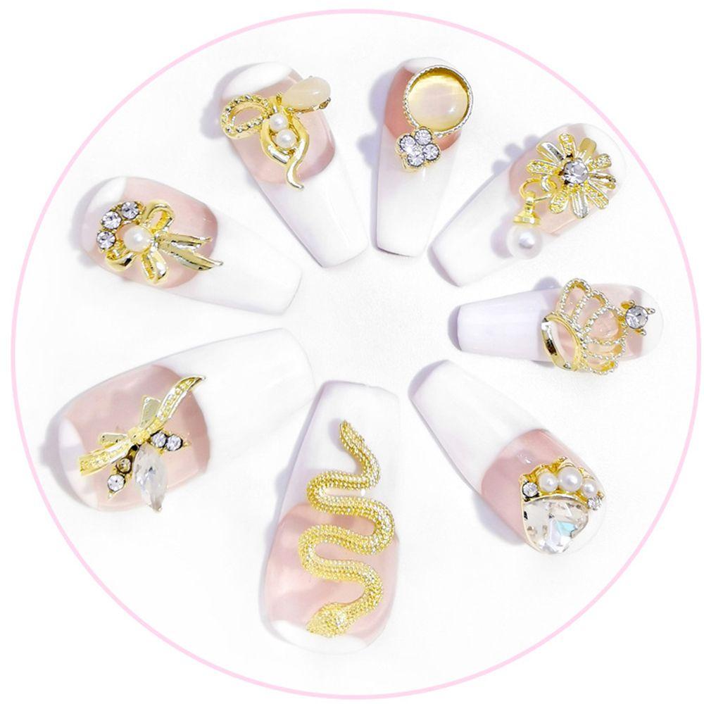 Set 10 Mặt Dây Chuyền Hợp Kim Trang Trí Móng Tay 3D Sang Trọng DIY
