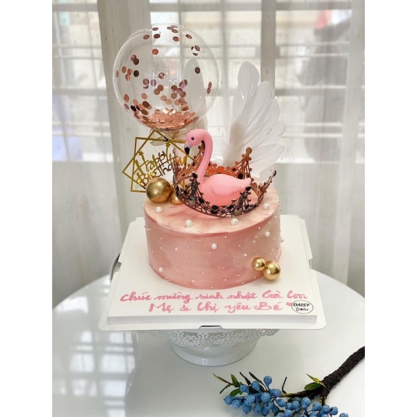 tem cắm Happy Birtday trang trí bánh, topper cake