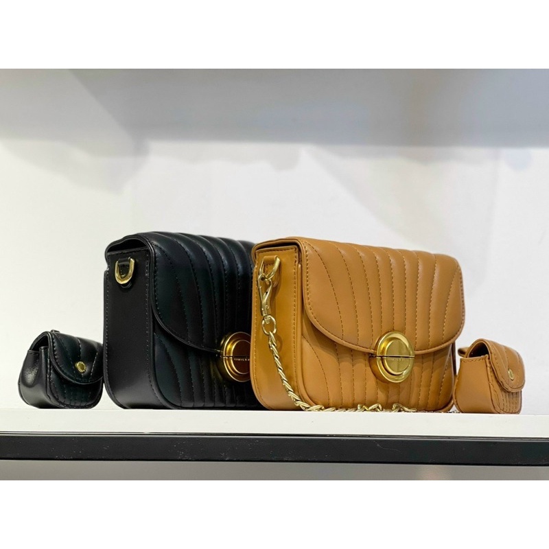 Sét đôi túi 2 màu đen và nâu ko box- HANA BAG