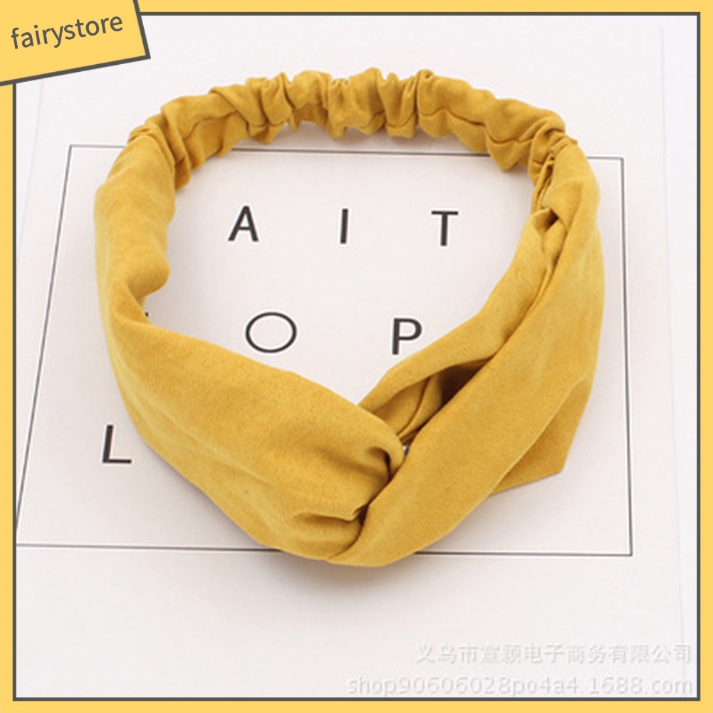 Băng Đô Cài Tóc Màu Trơn Thiết Kế Đơn Giản Cho Nữ