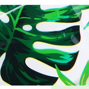 Khăn Trải Bàn Chống Thấm Nước Chống Dầu 137 * 274cm Họa Tiết Lá Nhiệt Đới Dùng Một Lần