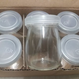 Bộ 12 hũ thủy tinh làm sữa chua .