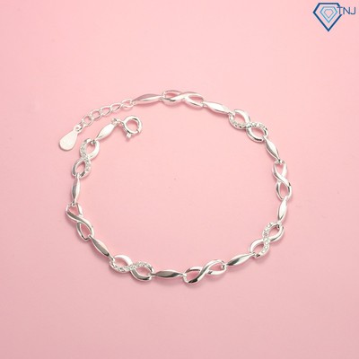 Vòng tay bạc nữ hình vô cực đẹp LTN0185 Trang Sức TNJ