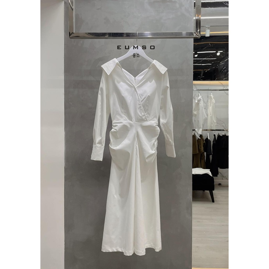 EUMSO -Đầm sơ mi trắng thanh lịch COLIN DRESS